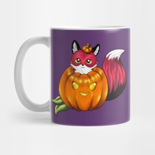 Red Fox in a Pumpkin Jack o’ Lantern Mug